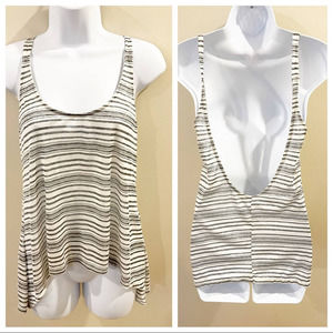Liberty Love Striped Tank Top Scoop Back Size M